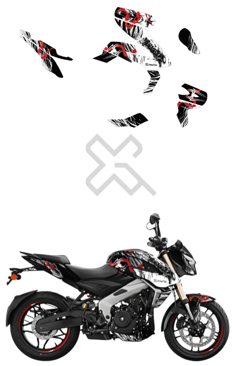 Venom Edition Full Body Sticker Compatible with Pulsar NS400Z | Made in Premium Gloss Vinyl with FPF (Fade Protection Film), Waterproof, Precut Sticker, Pack of 1